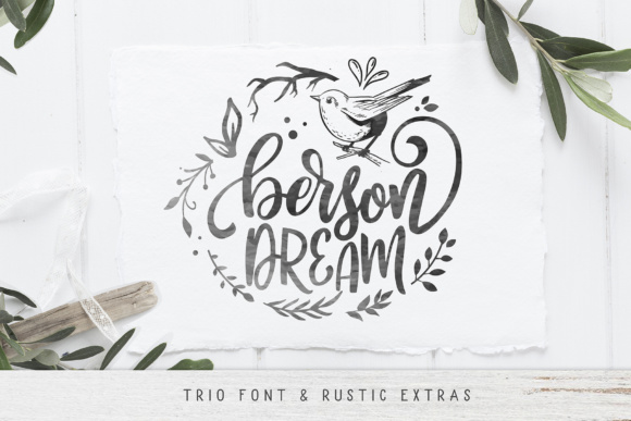 Berson Dream: A Font Family with Rustic Charm and Creative Versatility