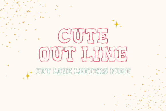 Cute out Line: A Playful Font for Creative Projects