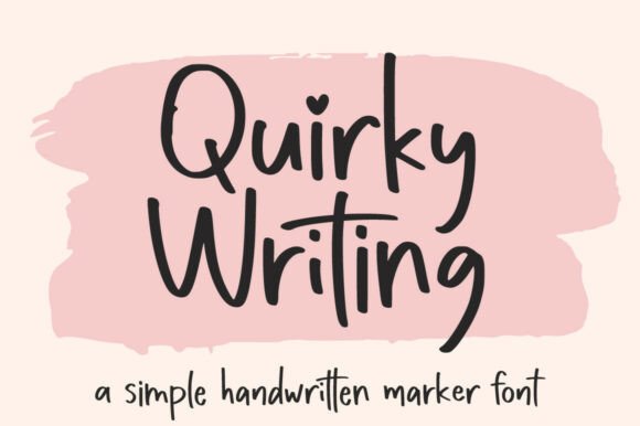 Quirky Writing: The Handwritten Font with Playful Elegance