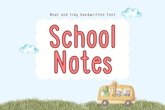 School Notes Font: Neat Handwriting for Organized Learning