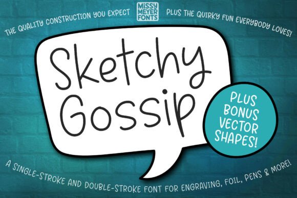 Sketchy Gossip: The Handwriting Font for Crafters and Designers