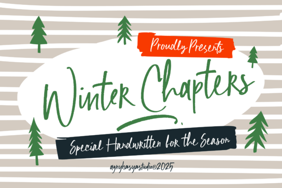 Winter Chapters: A Cozy Handwritten Font for Seasonal Designs